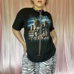 Vintage 1998 Harley Davidson Wolf Graphic Biker Tee